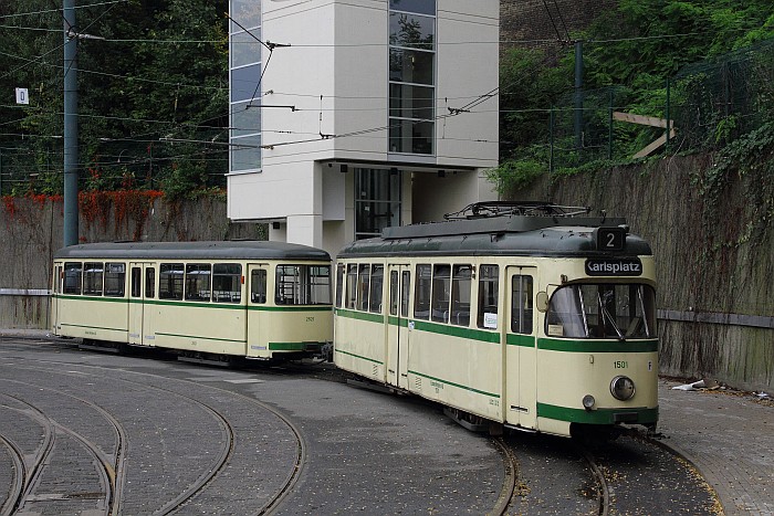 Triebwagen 1501 (Baujahr 1951) in Essen, Betriebshof Stadtmitte - © VHAG EVAG e.V. / Sascha Mühlnickel